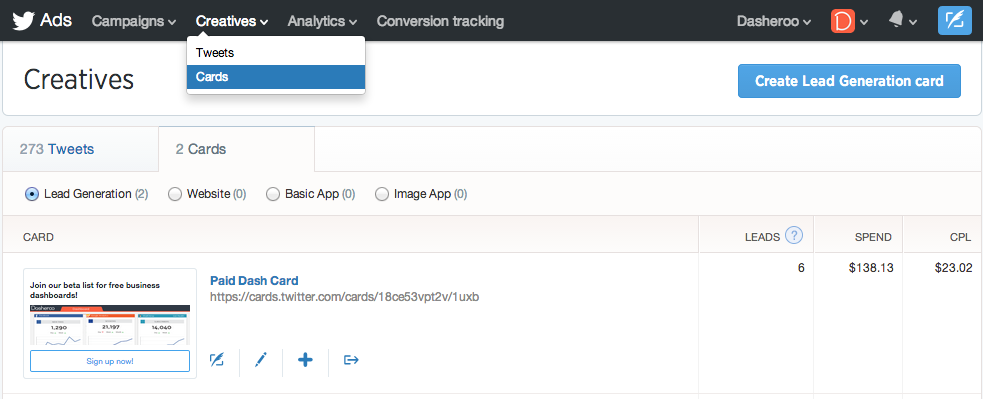 Now, we get our lead count
