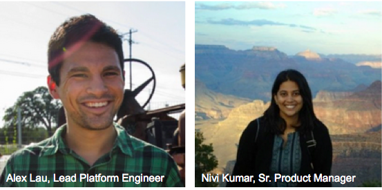 Nivi Kumar and Alex Lau, new Dasheroo people!