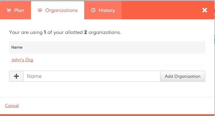 Dasheroo's Org feature
