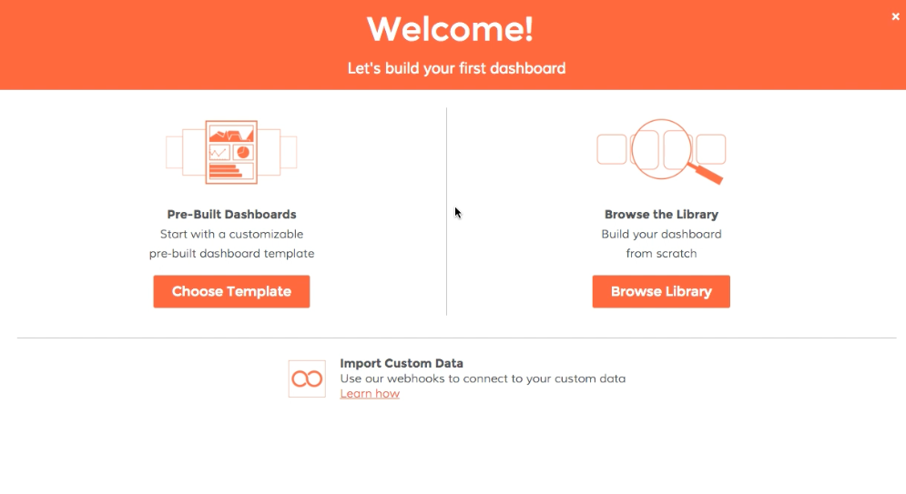 Dasheroo data dashboard onboarding process
