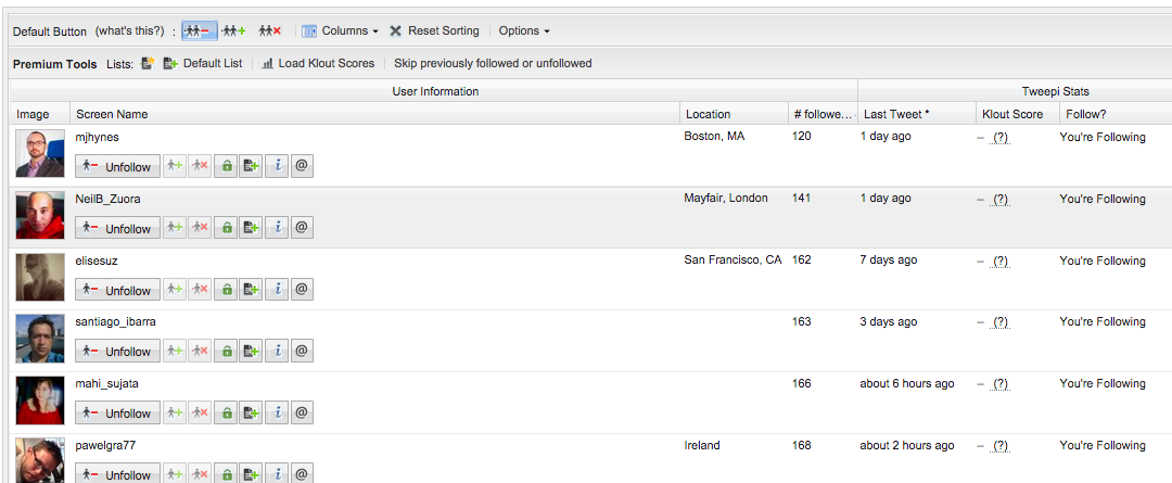 Manage Twitter followers with Tweepi