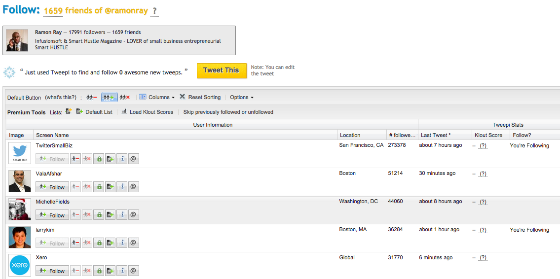 Manage Twitter followers with Tweepi!