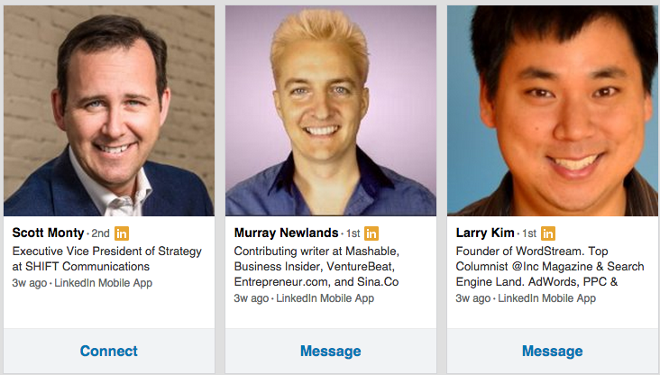 image of people who have viewed John's profile on LinkedIn