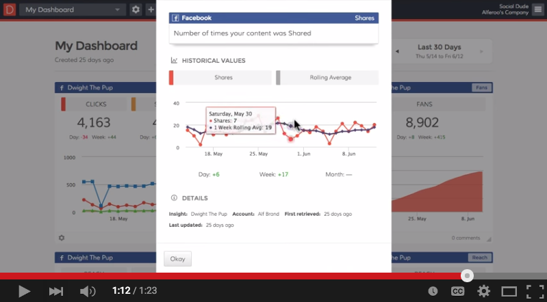 Metric descriptions for Dasheroo's business dashboards