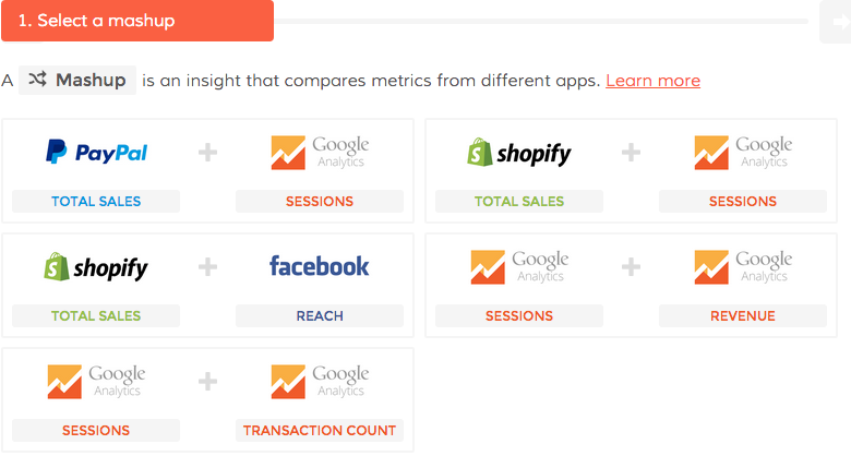 Dasheroo Sales Dashboard mashups