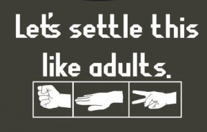 let's settle this like adults