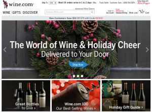 wine.com homepage