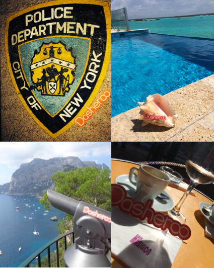 Dasheroo sticker all over the world