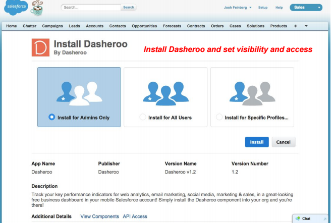 Dasheroo dashboards in Salesforce