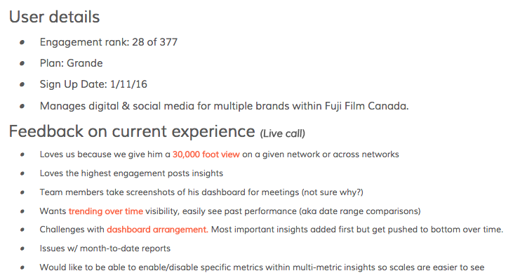 Dasheroo talks to customers about dashboards