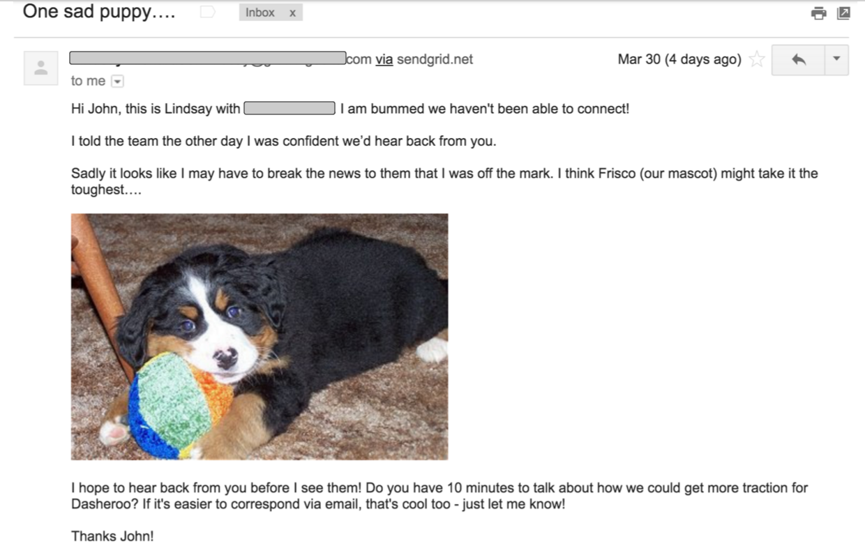 Example of nurture marketing campaign